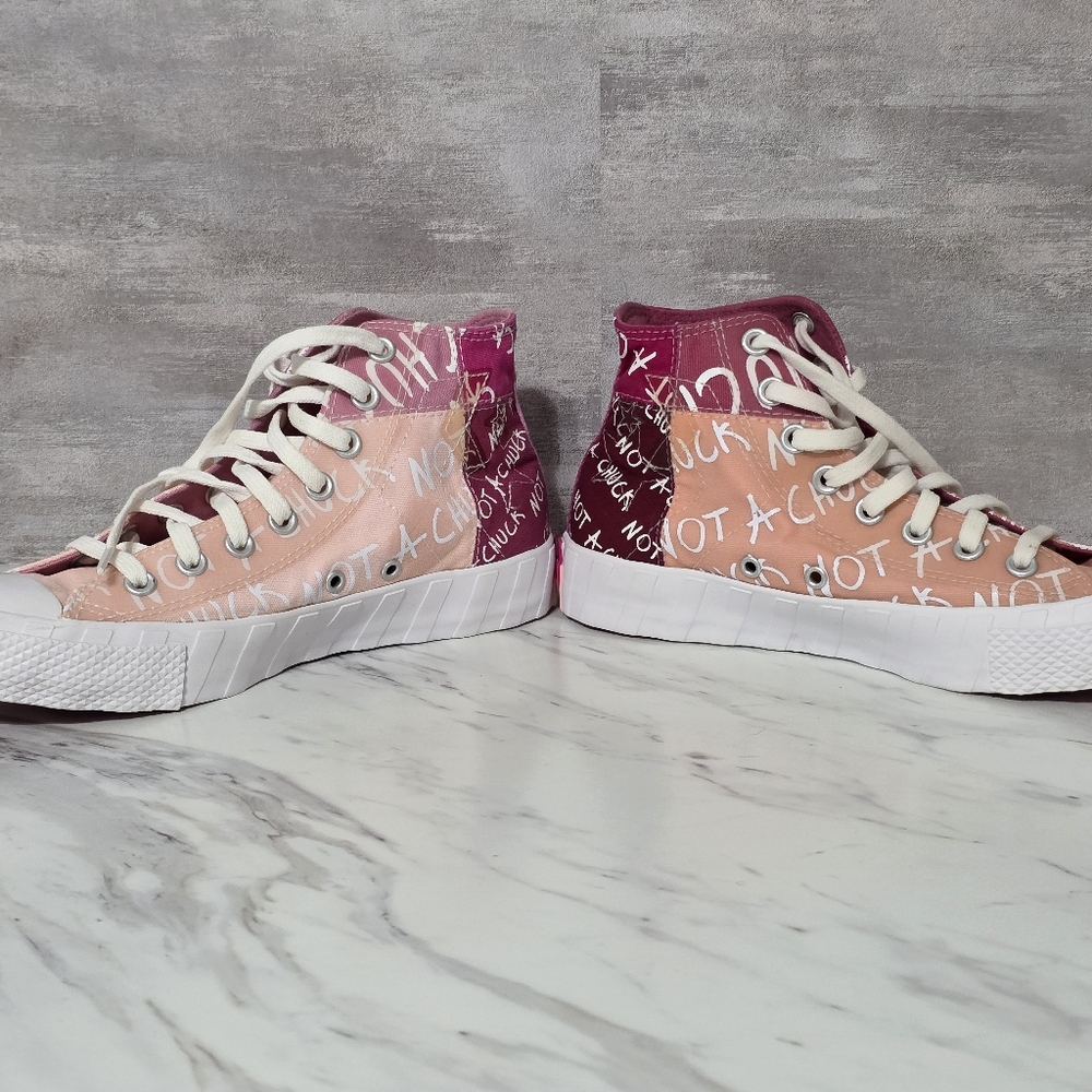 Converse High Top 'Not a  Chuck' Storm Pink Men's Size 7 Women's 9 - Picture 7 of 8